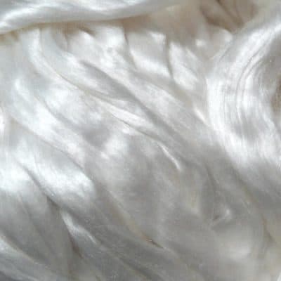 The fine fibers are spun to create the silk thread used for Weirdo Studio silk scarves